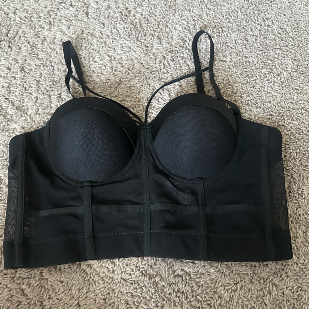 Brand new mesh corset top. Built-in Bra, Thin Straps, Slim Fit Cami Top. - Picture 3 of 4